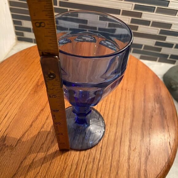 Libbey Glass Duratuff Cobalt Blue Glass Tumbler Goblets Iced Tea Goblet 1970’s - Picture 2 of 4